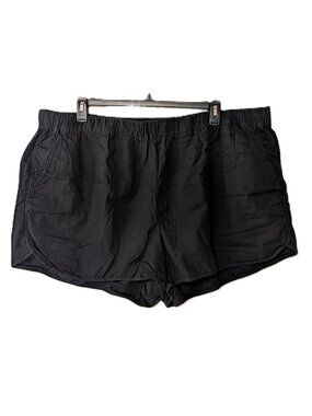 Madewell Pull On Shorts Almost Black Elastic Waist Plus Size 3X